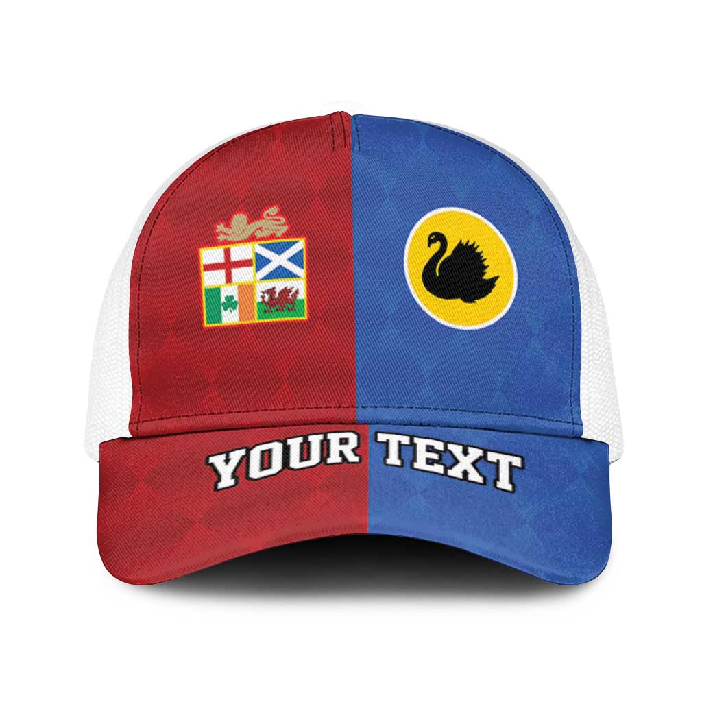 Personalised British Lions Australia Western Force Mesh Trucker Cap Sporty Style - Aussie Hoodie
