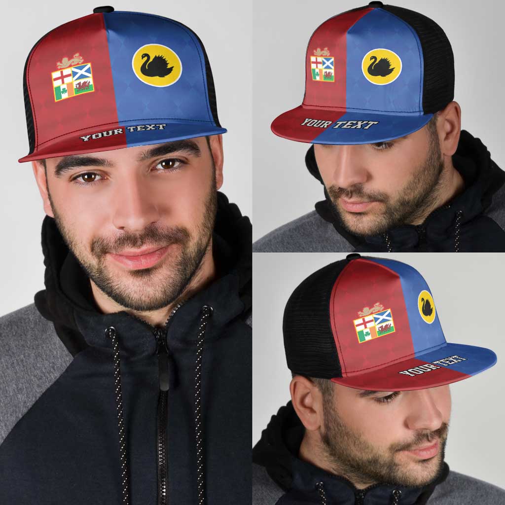 Personalised British Lions Australia Western Force Mesh Trucker Cap Sporty Style - Aussie Hoodie