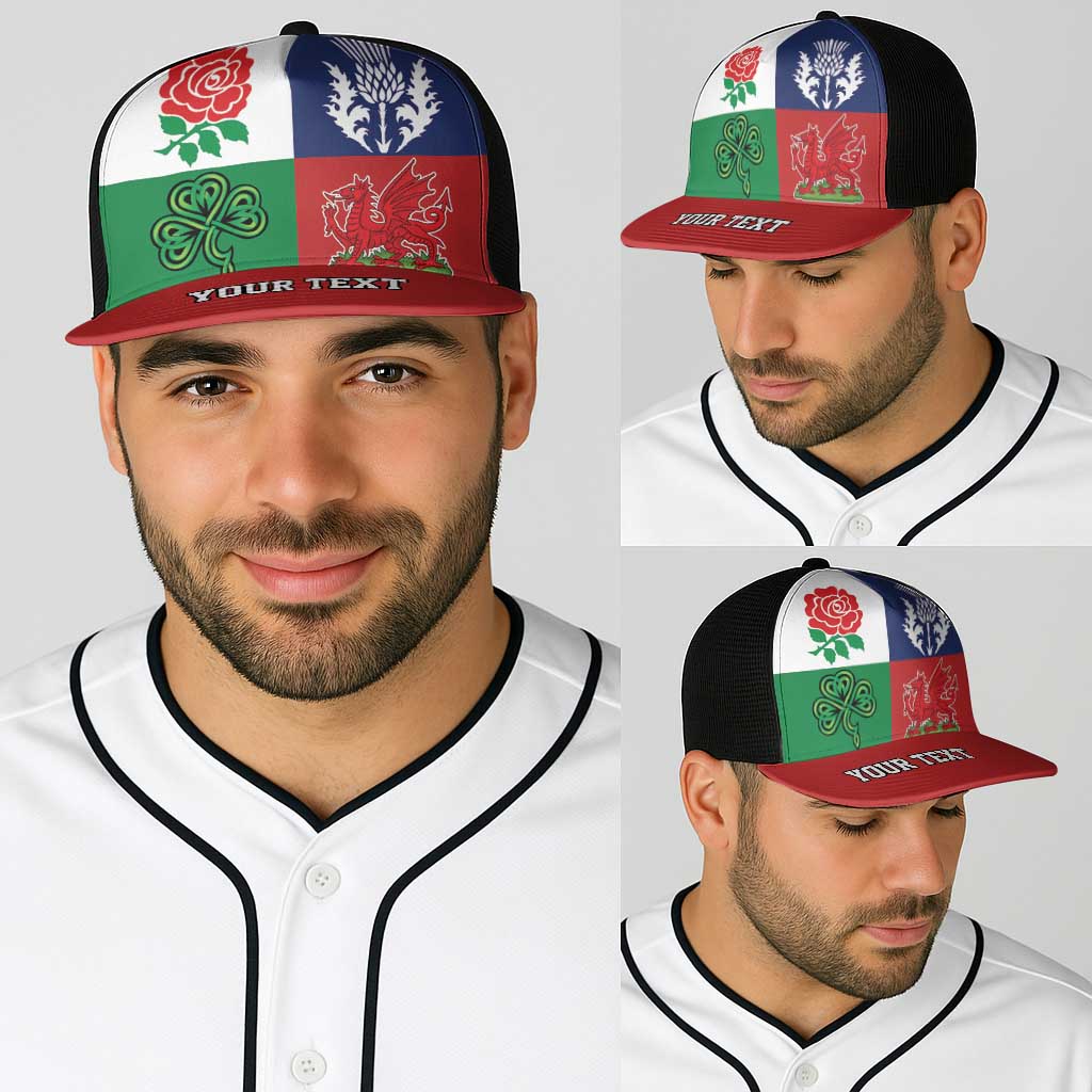Personalised British Lions Baseball Net Cap Combination of England Irish Scottish Welsh - Aussie Hoodie