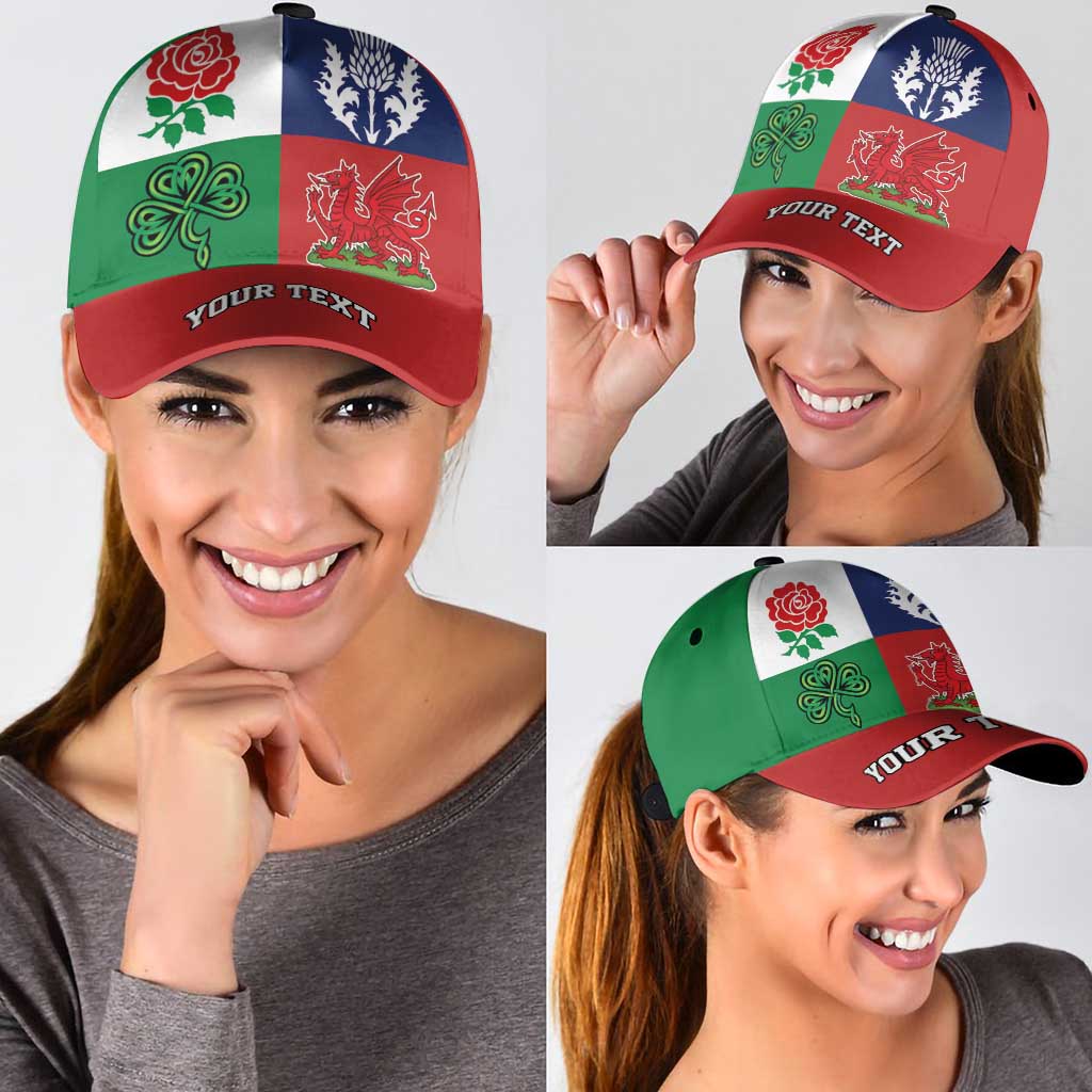Personalised British Lions Classic Cap Combination of England Irish Scottish Welsh LT09