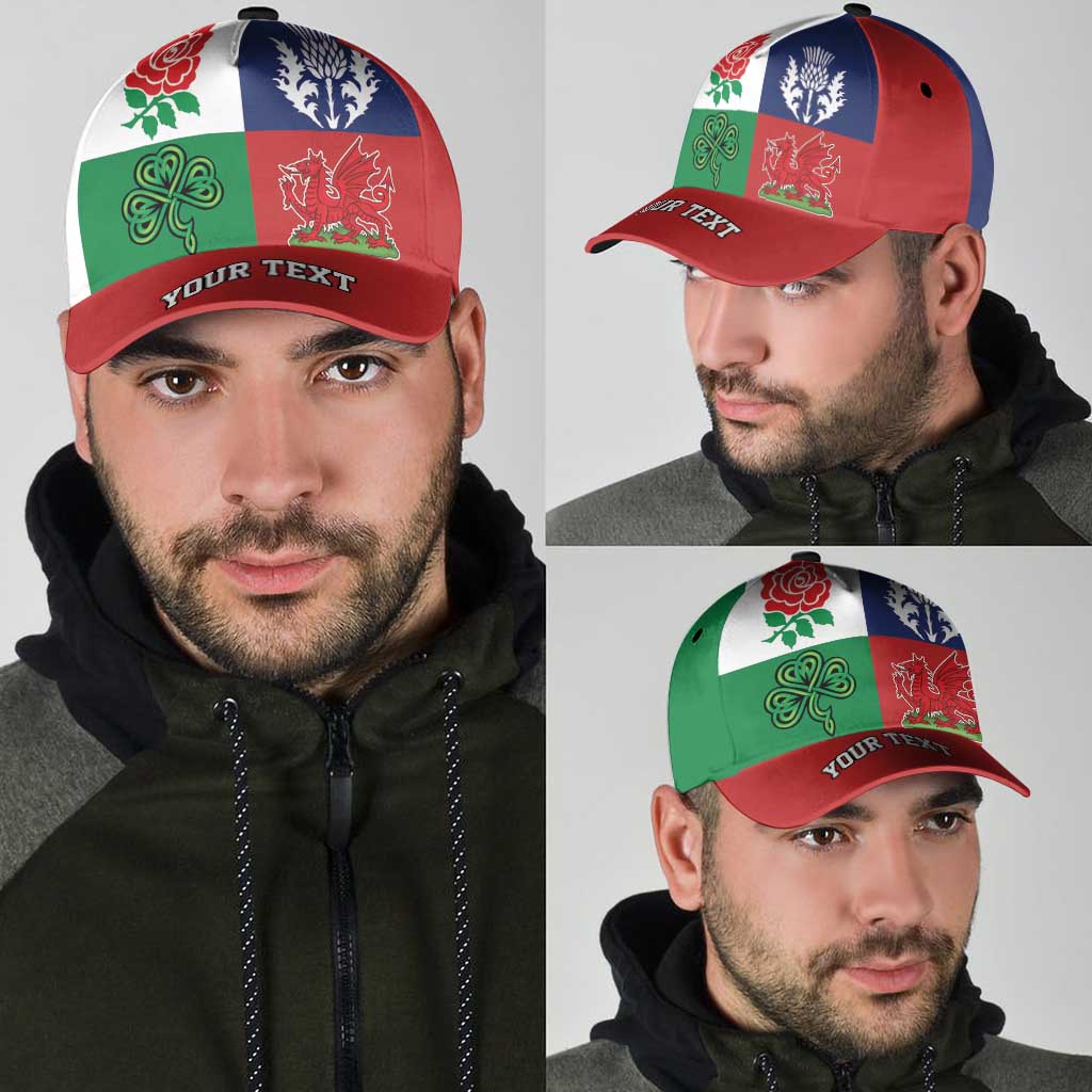 Personalised British Lions Classic Cap Combination of England Irish Scottish Welsh LT09
