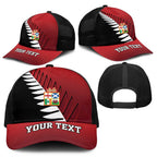 Personalised British Lions New Zealand Mesh Trucker Cap Half Black Fern - Aussie Hoodie