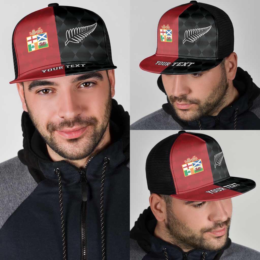 Personalised British Lions New Zealand Mesh Trucker Cap Sporty Style - Aussie Hoodie