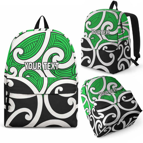 Personalised Kakariki Maori Koru New Zealand Backpack
