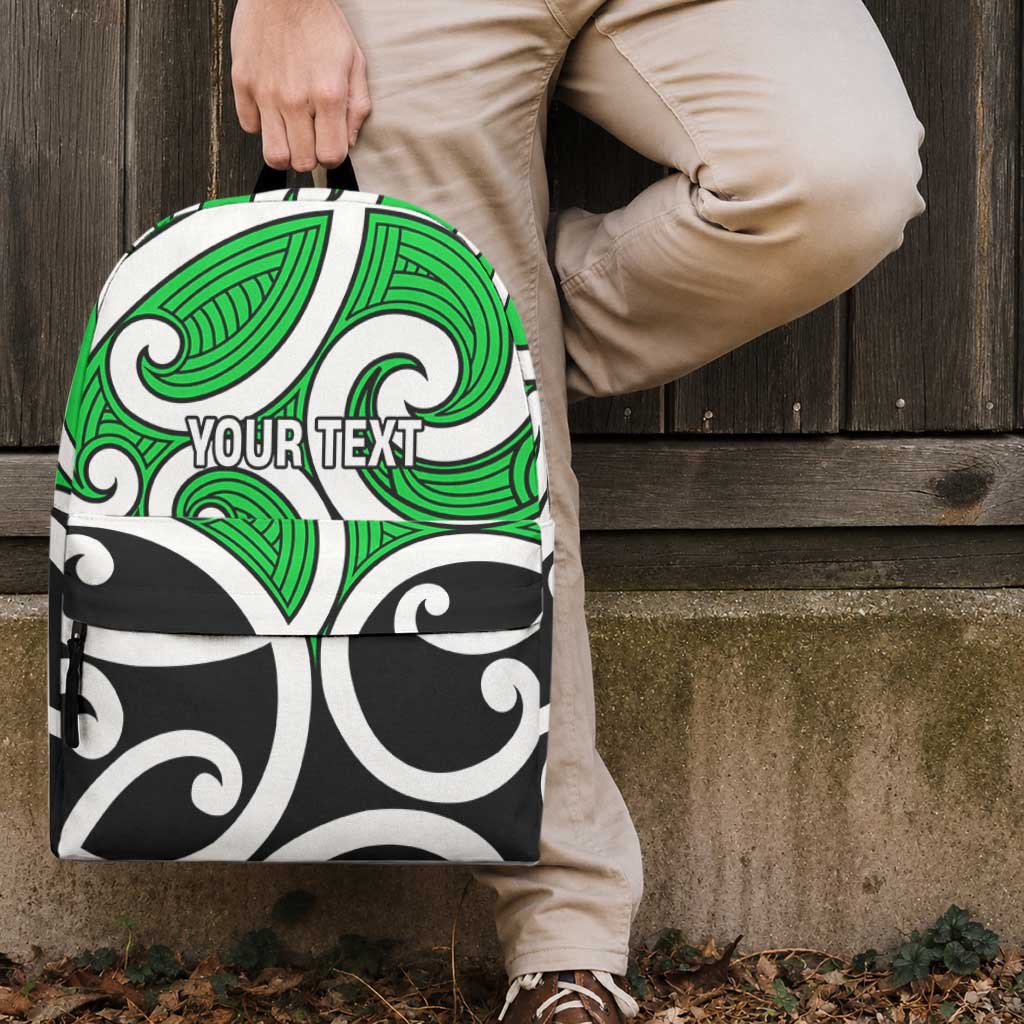 Personalised Kakariki Maori Koru New Zealand Backpack