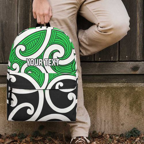 Personalised Kakariki Maori Koru New Zealand Backpack