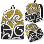 Personalised Kowhai Maori Koru New Zealand Backpack