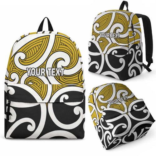 Personalised Kowhai Maori Koru New Zealand Backpack