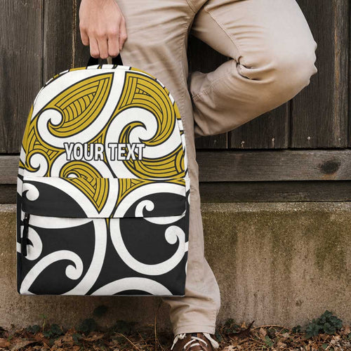 Personalised Kowhai Maori Koru New Zealand Backpack