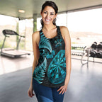 Personalised New Zealand Darts Women Racerback Tank Happiness Is A Tight Threesome Maori Paua Shell