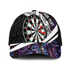 Personalized NZ Darts Baseball Net Cap Paua Shell Maori Koru Whakairo - Purple - Aussie Hoodie