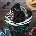 Personalized NZ Darts Shorts for Men Paua Shell Maori Koru Whakairo - Aussie Hoodie