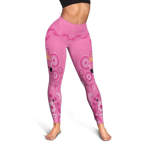 Pink Ribbon Australia Leggings Breast Cancer Awareness Aboriginal Cacatua leadbeateri - Aussie Hoodie
