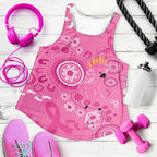 Pink Ribbon Australia Women Racerback Tank Breast Cancer Awareness Aboriginal Cacatua leadbeateri - Aussie Hoodie