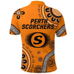 Perth Scorchers Aboriginal Art Cricket 2022 Polo Shirt - LT12