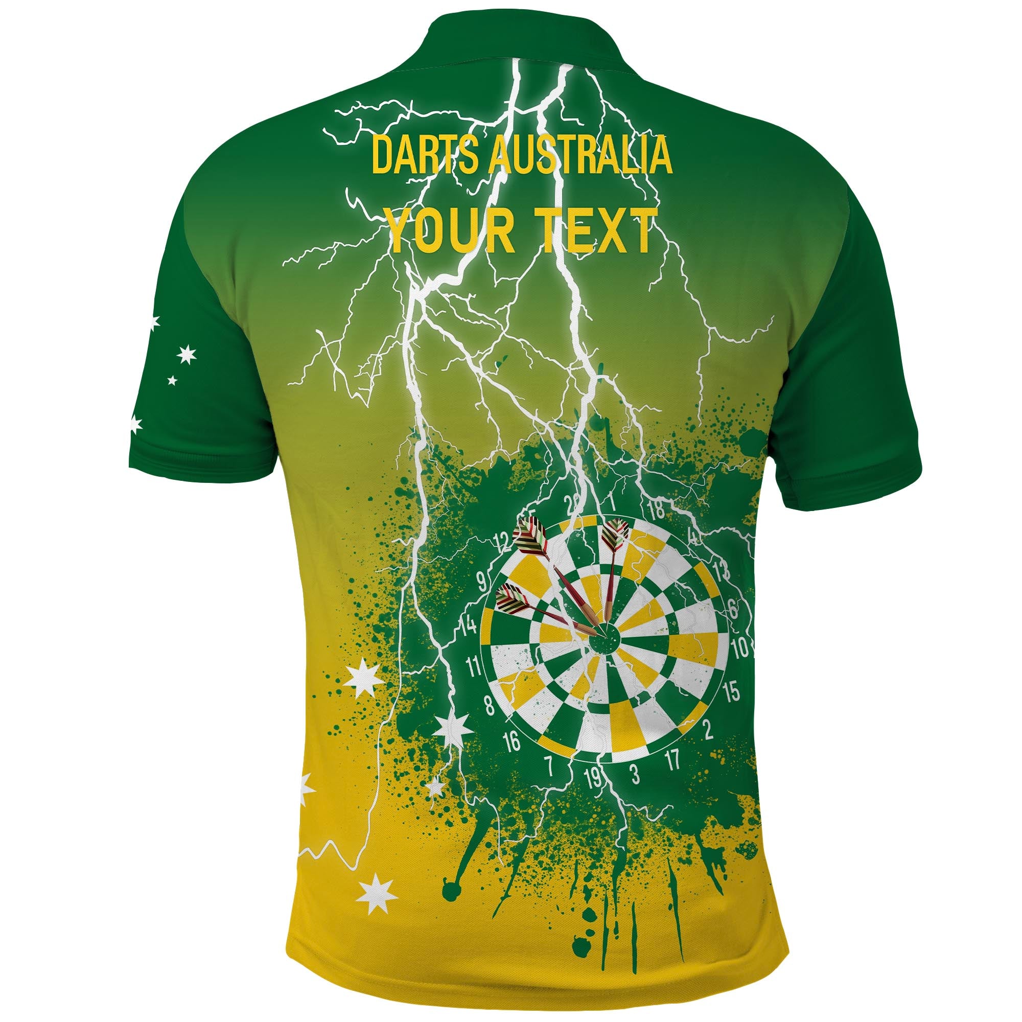 (Custom Personalised) Darts Australia Polo Shirt Map Flag