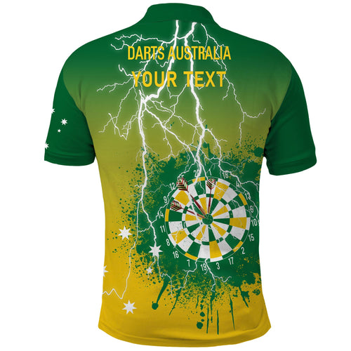 (Custom Personalised) Darts Australia Polo Shirt Map Flag
