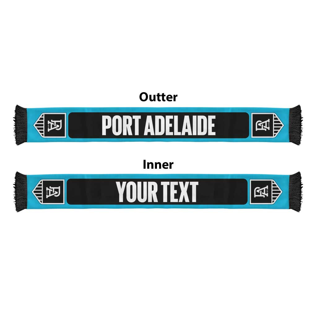 Port Adelaide Football Personalised Ruffneck Scarf 2026 Go Champions