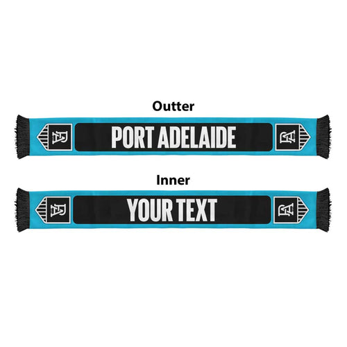 Port Adelaide Football Personalised Ruffneck Scarf 2026 Go Champions
