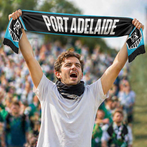 Port Adelaide Football Personalised Ruffneck Scarf 2026 Go Champions