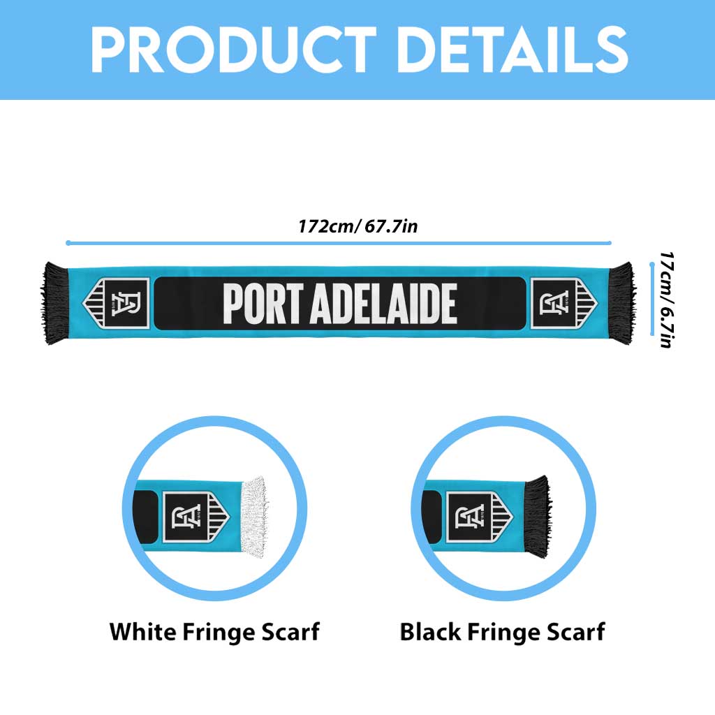 Port Adelaide Football Personalised Ruffneck Scarf 2026 Go Champions