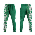 Pounamu Green Maori Jogger Pants Koru Kowhaiwhai