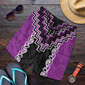 Purple Niho Taniwha Mix Poutama Shorts for Men Unique Taniko Aotearoa - Aussie Hoodie