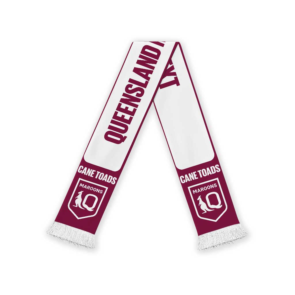 QLD Maroons Rugby Personalised Ruffneck Scarf 2026 Go Champions