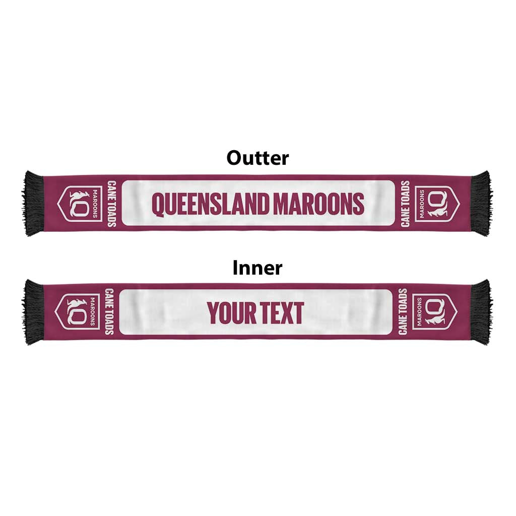 QLD Maroons Rugby Personalised Ruffneck Scarf 2026 Go Champions