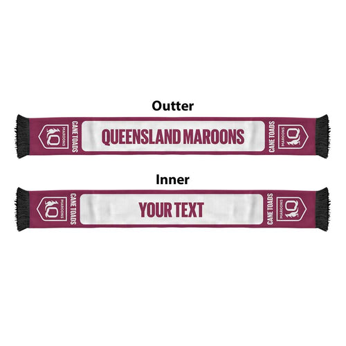 QLD Maroons Rugby Personalised Ruffneck Scarf 2026 Go Champions