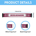 QLD Maroons Rugby Personalised Ruffneck Scarf 2026 Go Champions