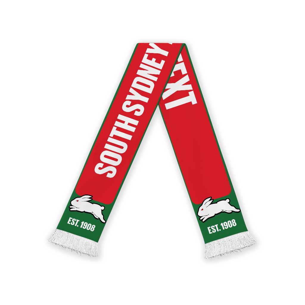 Rabbitohs Rugby Personalised Ruffneck Scarf 2026 Go Champions