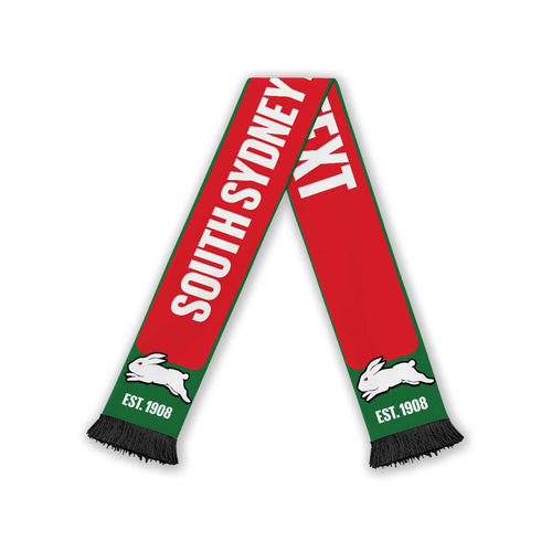 Rabbitohs Rugby Personalised Ruffneck Scarf 2026 Go Champions
