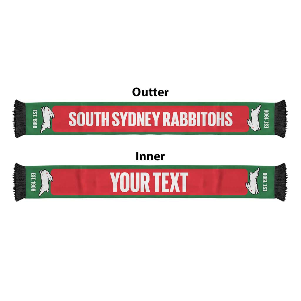 Rabbitohs Rugby Personalised Ruffneck Scarf 2026 Go Champions