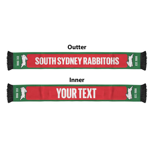 Rabbitohs Rugby Personalised Ruffneck Scarf 2026 Go Champions