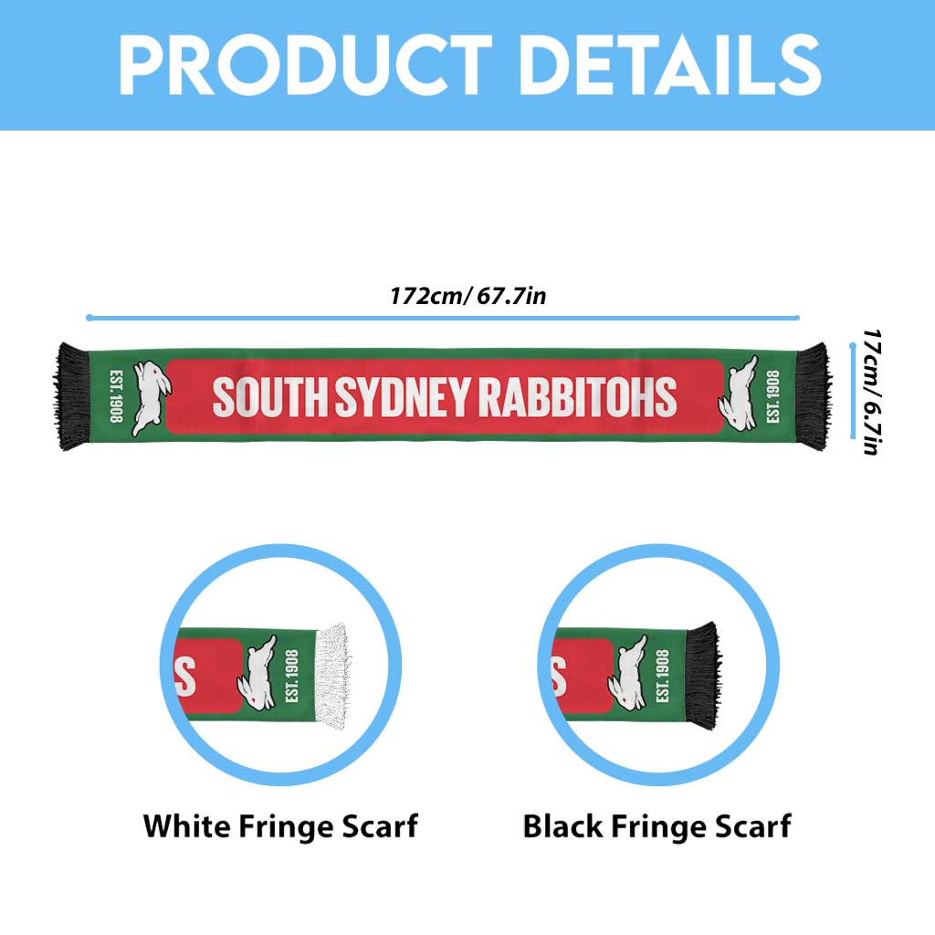Rabbitohs Rugby Personalised Ruffneck Scarf 2026 Go Champions
