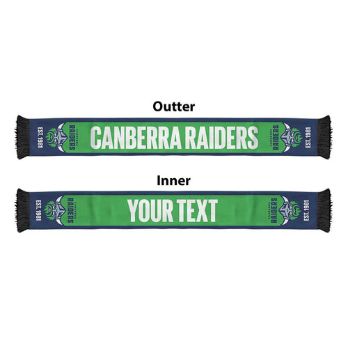 Raiders Rugby Personalised Ruffneck Scarf 2026 Go Champions