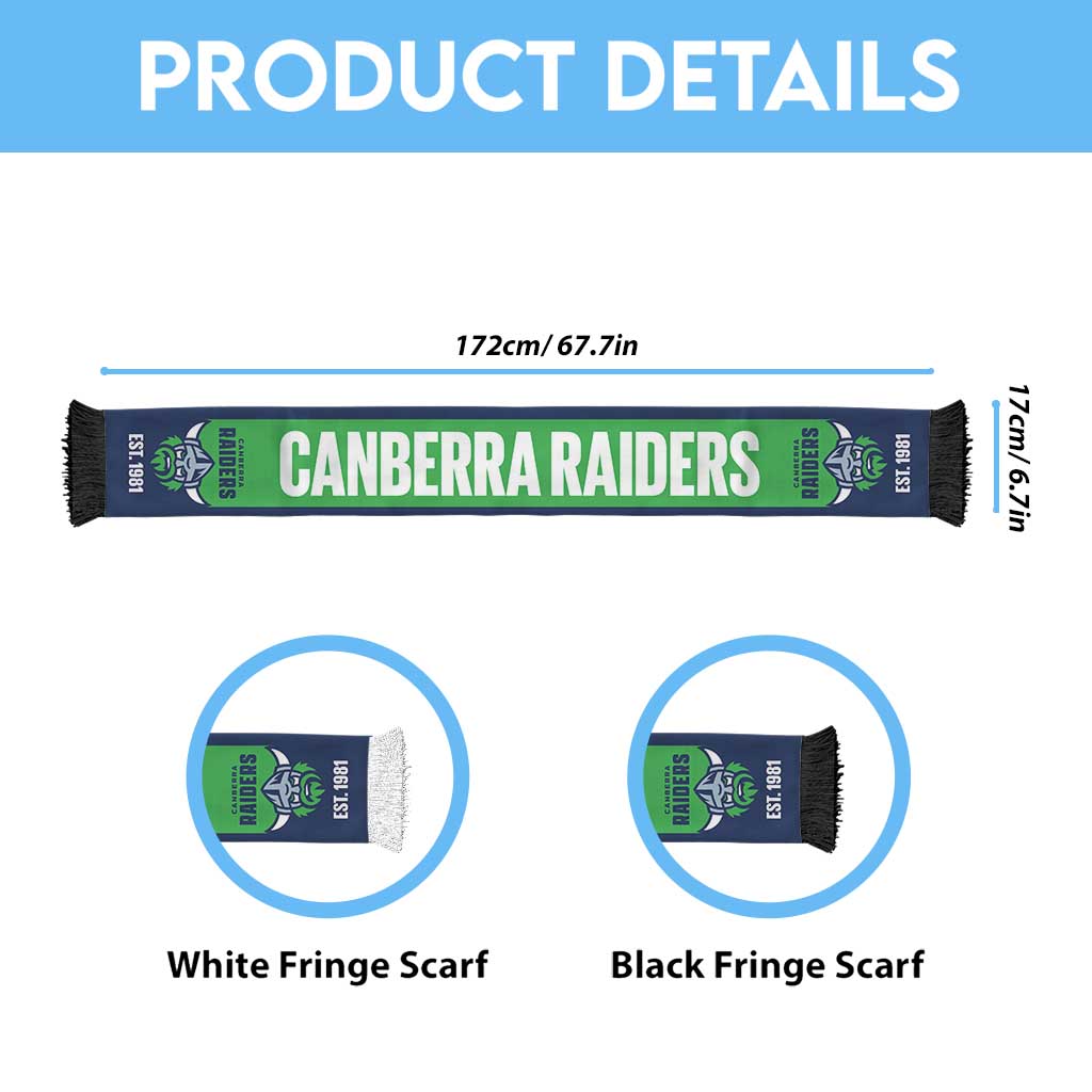 Raiders Rugby Personalised Ruffneck Scarf 2026 Go Champions