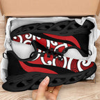 Red Maori Koru New Zealand Clunky Sneakers
