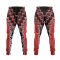 Red Niho Taniwha Mix Poutama Jogger Pants Unique Taniko Aotearoa - Aussie Hoodie