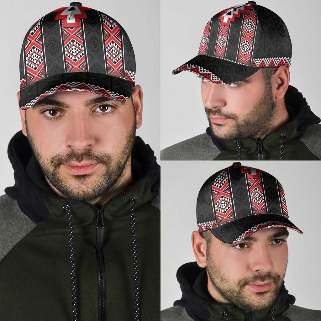 Red Taniko Aotearoa Classic Cap Niho Taniwha Mix Poutama LT14
