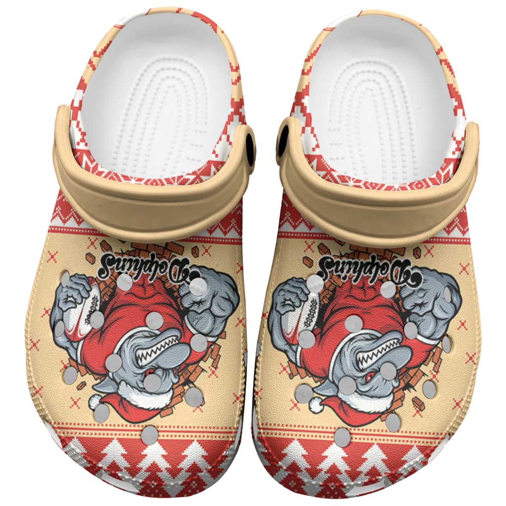 Redcliffe Strong Dolphins Clogs Shoes Christmas Rugby League Spirit - Aussie Hoodie