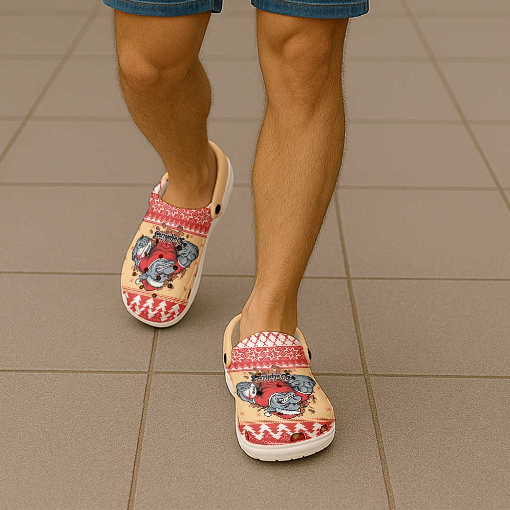 Redcliffe Strong Dolphins Clogs Shoes Christmas Rugby League Spirit - Aussie Hoodie