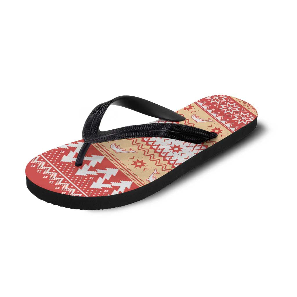 Redcliffe Strong Dolphins Flip Flops Christmas Rugby League Spirit - Aussie Hoodie