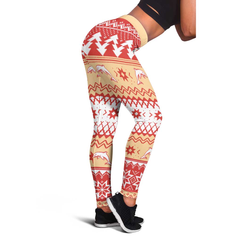 Redcliffe Strong Dolphins Leggings Christmas Rugby League Spirit - Aussie Hoodie