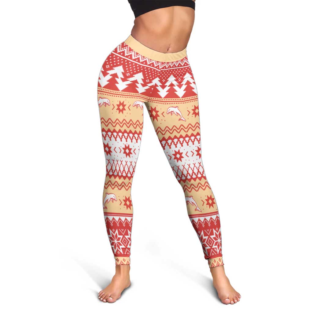 Redcliffe Strong Dolphins Leggings Christmas Rugby League Spirit - Aussie Hoodie