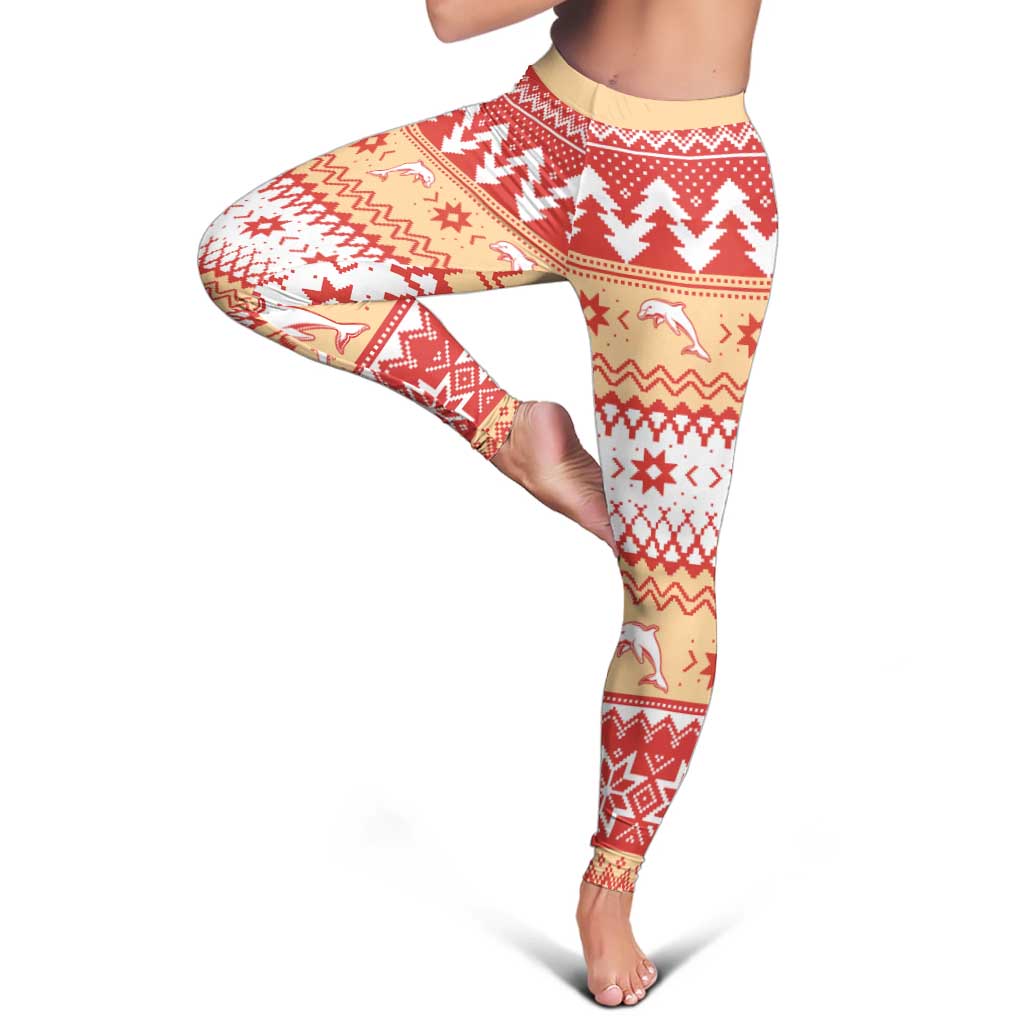 Redcliffe Strong Dolphins Leggings Christmas Rugby League Spirit - Aussie Hoodie