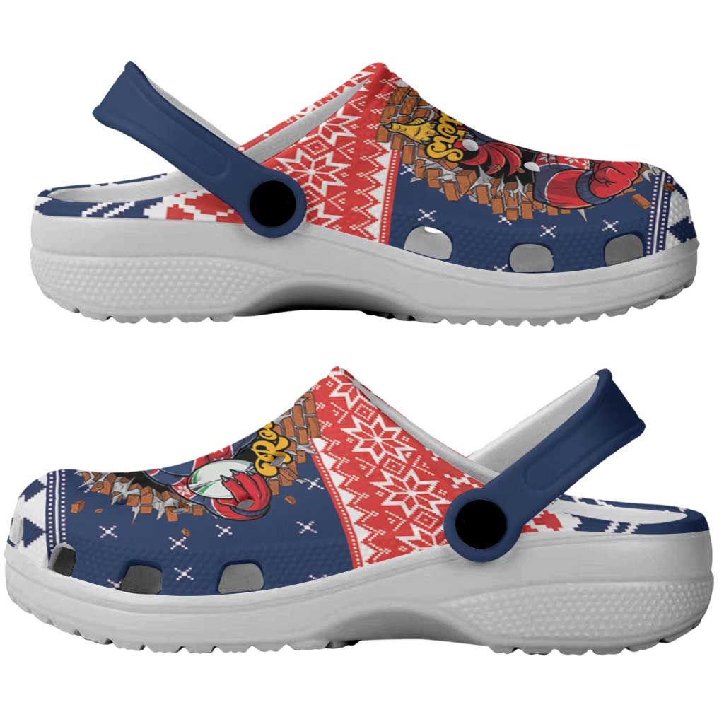 Roosters Xmas Glory Clogs Shoes Christmas Rugby League Spirit - Aussie Hoodie