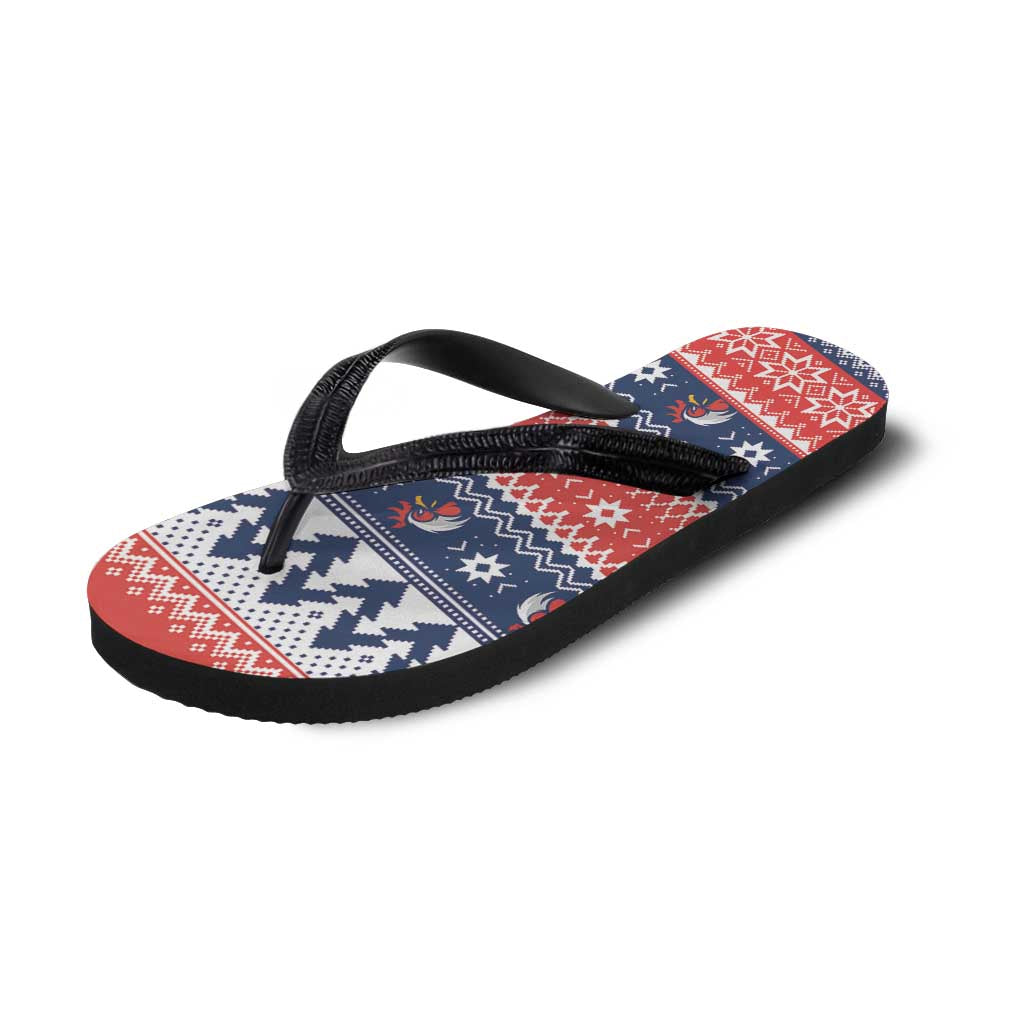 Roosters Xmas Glory Flip Flops Christmas Rugby League Spirit - Aussie Hoodie