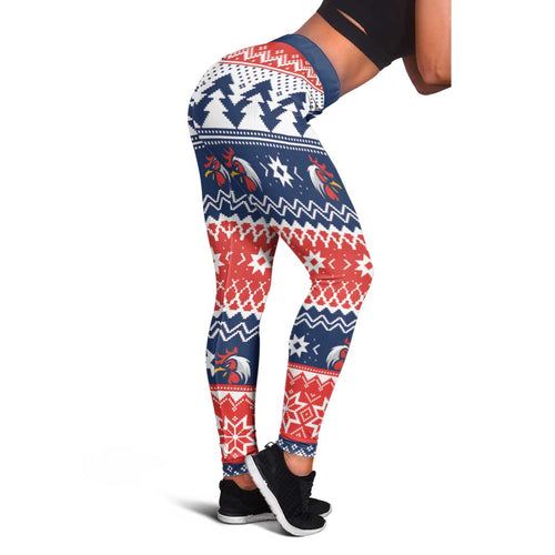 Roosters Xmas Glory Leggings Christmas Rugby League Spirit - Aussie Hoodie